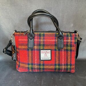 Glen Appin Of Scotland Harris Tweed Royal Stewart Plaid Bag - Free Shipping